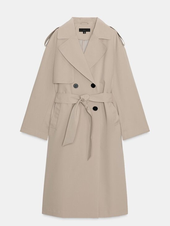 Zara Jackets & Blazers - Zara, Long Belted Trench Coat, Size Small, Taupe Brown